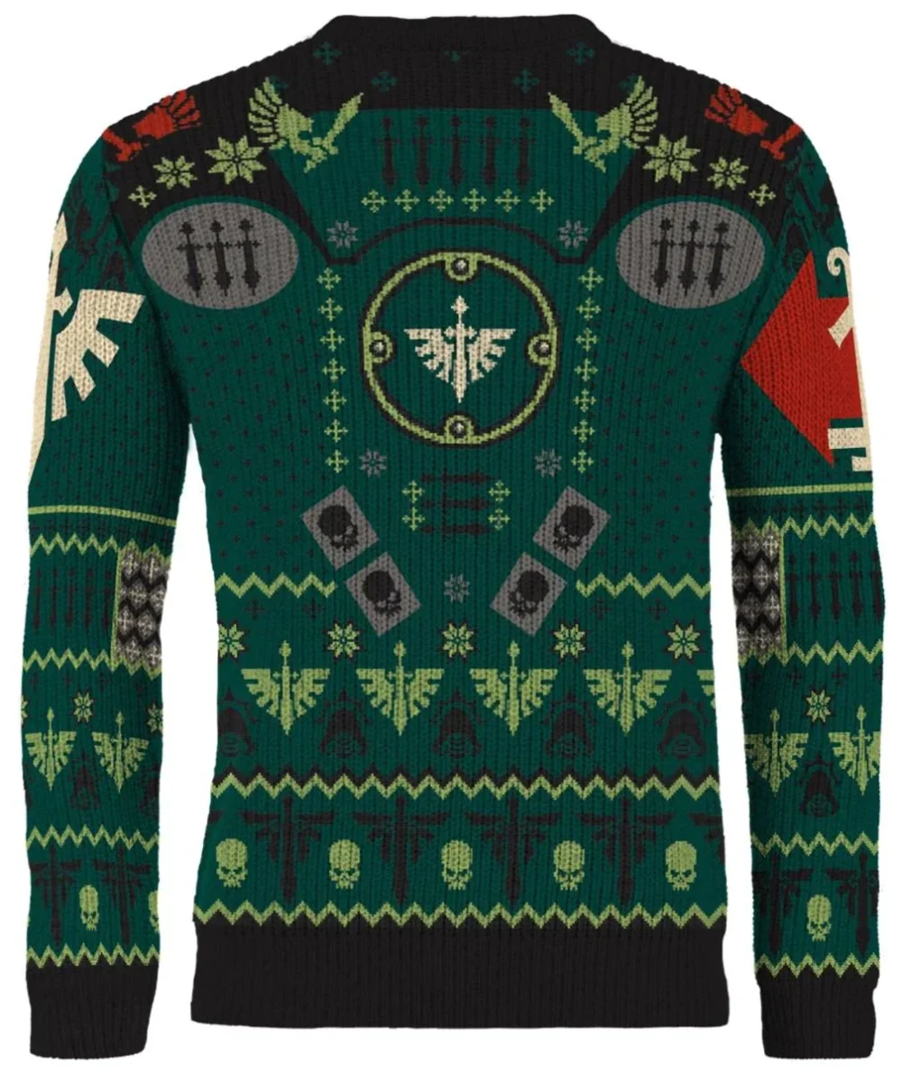 Warhammer 40k Grim Tidings Dark Angels Christmas Sweater | Holiday Jumper – Narides