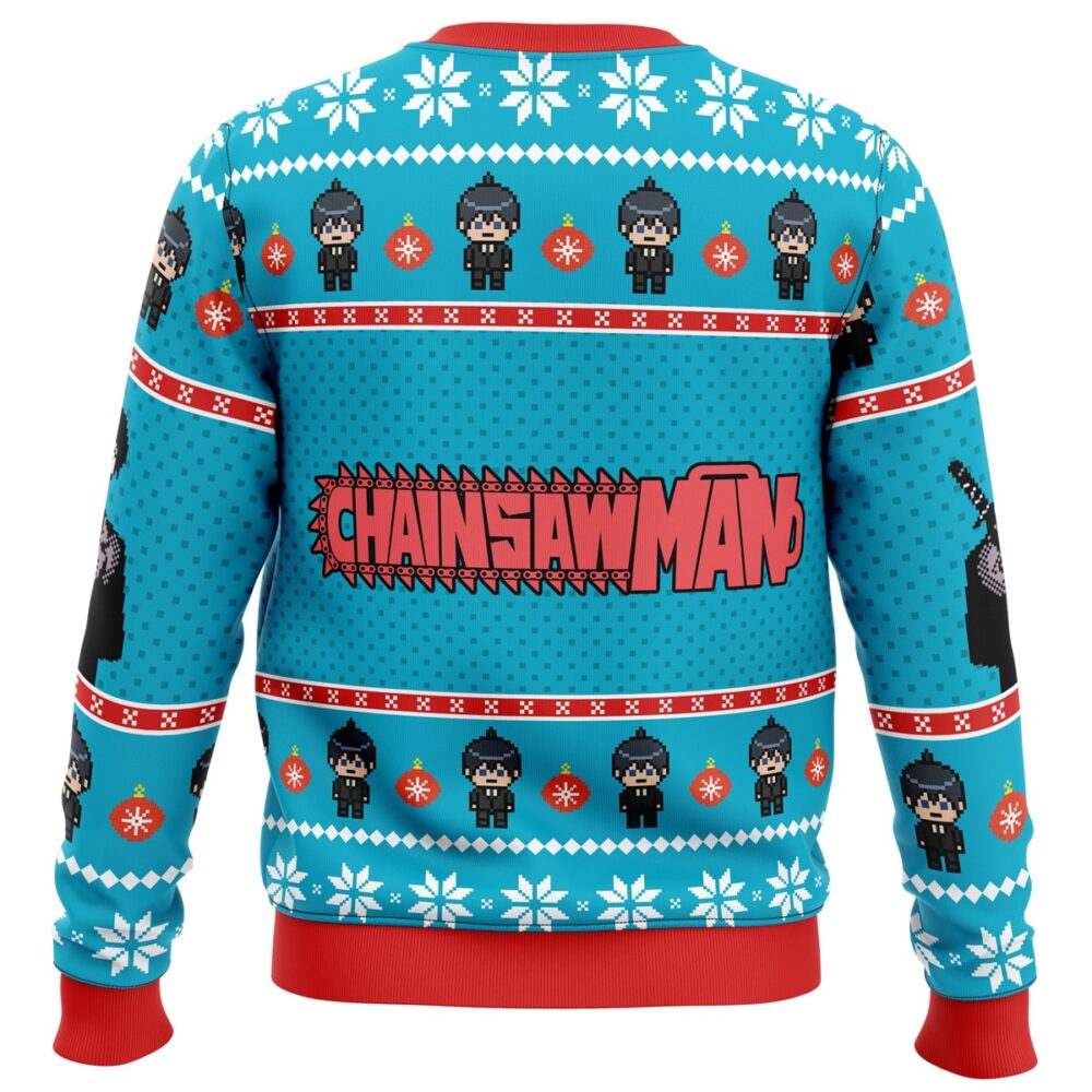 Aki Chainsaw Man Ugly Christmas Sweater - Holiday Jumper Sweatshirt - Narides