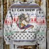 Aladdin Raccon I Can Show You Some Trash Christmas Tree Pattern Reindeer Christmas Limited Ugly Sweater - Narides