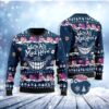 Alice In Wonderland Christmas Cheshire Cat Smile Awesome Ugly Sweater - Narides