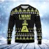 Alien Want To Believe Christmas Ugly Sweater - Narides