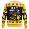 All I Want Pikachu Pokemon Ugly Christmas Sweater - Holiday Jumper Sweatshirt - Narides