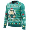 All is Calm All Bright Snorlax Pokemon Ugly Christmas Sweater - Holiday Jumper Sweatshirt - Narides