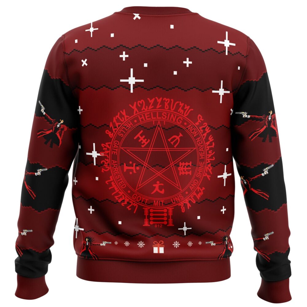 Alucard Hellsing Ugly Christmas Sweater - Holiday Jumper Sweatshirt - Narides