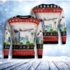 American Airlines Air Cal Heritage With Santa Over Dallas Christmas Ugly Sweater - Narides