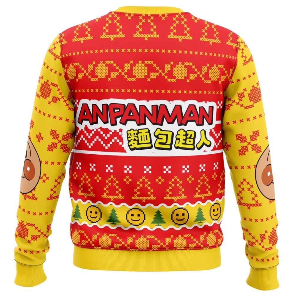 Anpanman Ugly Christmas Sweater - Holiday Jumper Sweatshirt - Narides