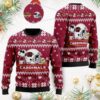 Arizona Cardinals Cute The Joe Cool Snoopy Show Football Helmet Christmas Ugly Sweater - Narides