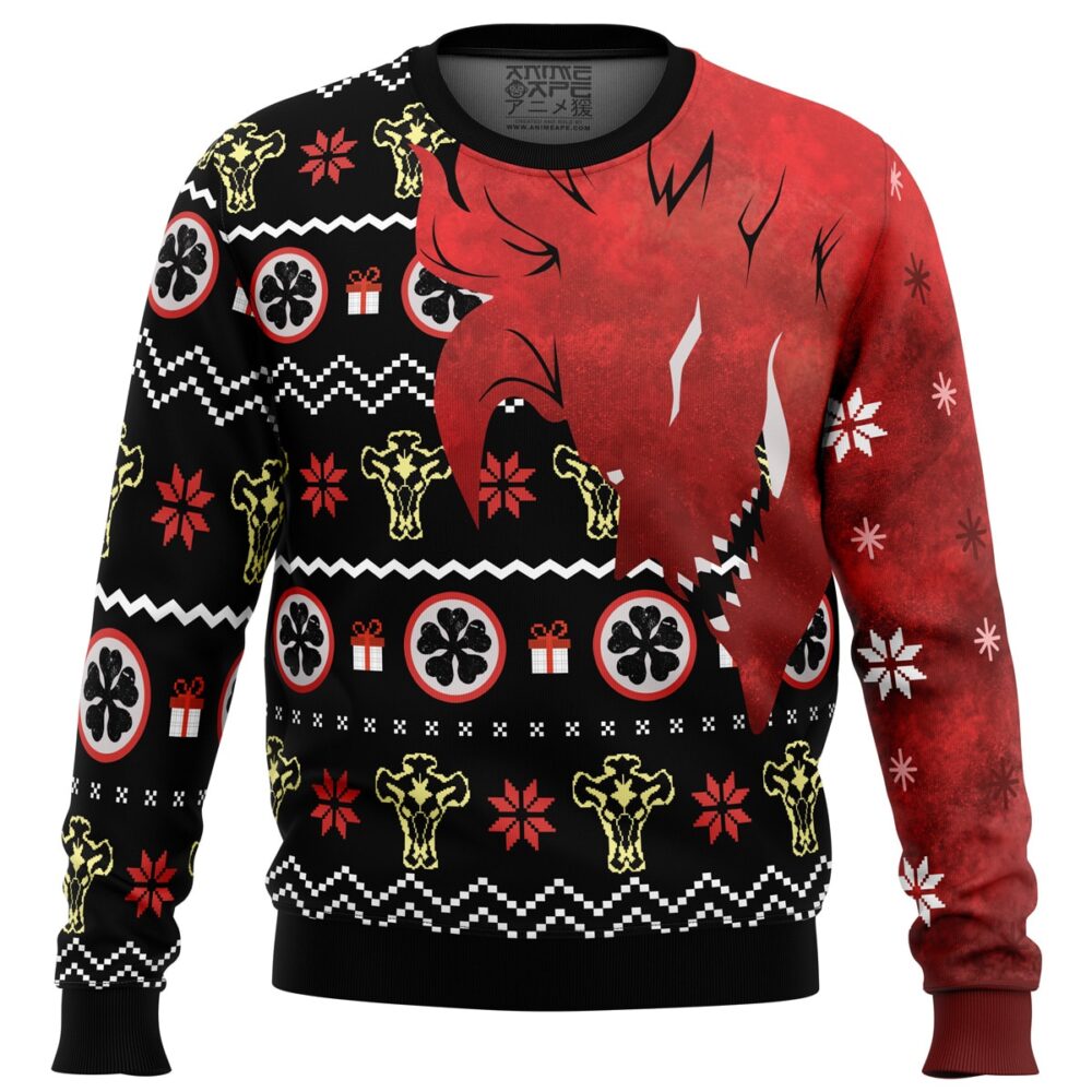 Asta Demon Black Clover Ugly Christmas Sweater - Holiday Jumper Sweatshirt - Narides