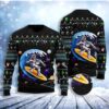 Astronauts Surf On A Surfboard In Space Christmas Ugly Sweater - Narides