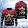 Atlanta Falcon Baby Yoda For American Football Fans Christmas Awesome Ugly Sweater - Narides