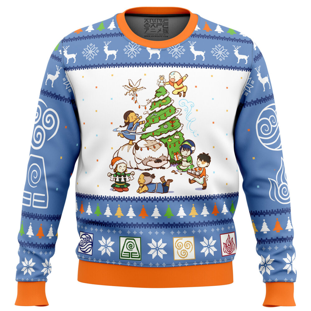 Avatar the Last Airbender Christmas Time Ugly Christmas Sweater - Holiday Jumper Sweatshirt - Narides