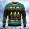 Avocado Oh My God Look At Her Butt Christmas Ugly Sweater - Narides