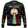 Aw Geez Rick and Morty Ugly Christmas Sweater - Holiday Jumper Sweatshirt - Narides