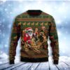 Awesome German Shepherd Santa Claus Womens Christmas Ugly Sweater - Narides