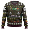 Baby Yoda Cute Mandalorion Star Wars Ugly Christmas Sweater - Holiday Jumper Sweatshirt - Narides