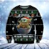 Baby Yoda He Protects He Attacks Christmas Awesome Ugly Sweater - Narides