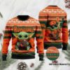 Baby Yoda Miami Hurricanes Football Christmas Awesome Ugly Sweater - Narides