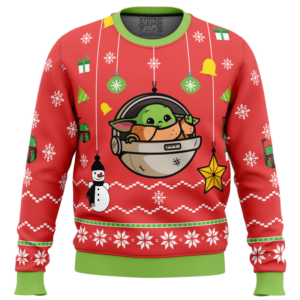 Baby Yoda Ugly Christmas Sweater - Holiday Jumper Sweatshirt - Narides