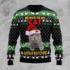 Be Nice To My Cat Santa Is Watching Christmas Limited Ugly Sweater - Narides