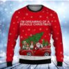 Beagle And Red Truck Christmas Ugly Sweater - Narides