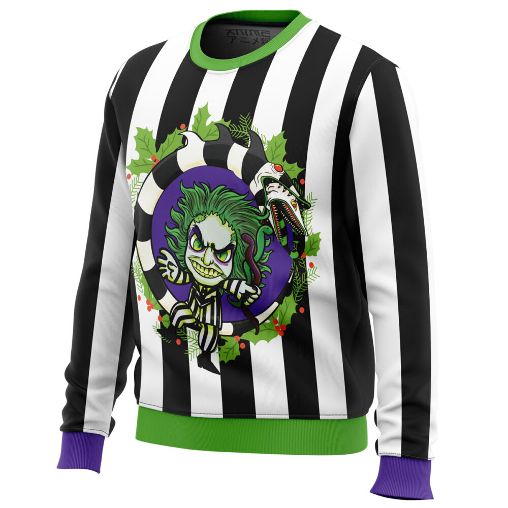 Beetle Juice Ugly Christmas Sweater - Holiday Jumper Sweatshirt - Narides