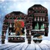 Bigfoot And French Bulldog Christmas Ugly Sweater - Narides