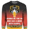 Bigfoot I Wanna Be The One Who Has A Beer With Darryl Christmas Limited Ugly Sweater - Narides