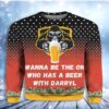 Bigfoot Wanna Be The One Who Has Beer With Darryl Christmas Limited Ugly Sweater - Narides