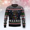 Black Cat Fluffmas Ty289 Christmas Awesome Ugly Sweater - Narides