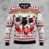 Black Cat Gloves Christmas Limited Ugly Sweater - Narides