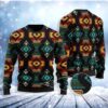 Black Patterns Christmas Limited Ugly Sweater - Narides