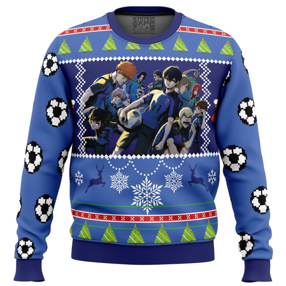 Blue Lock Ugly Christmas Sweater - Holiday Jumper Sweatshirt - Narides