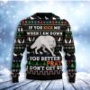 Blue Snow Awesome Wolf Christmas Ugly Sweater - Narides