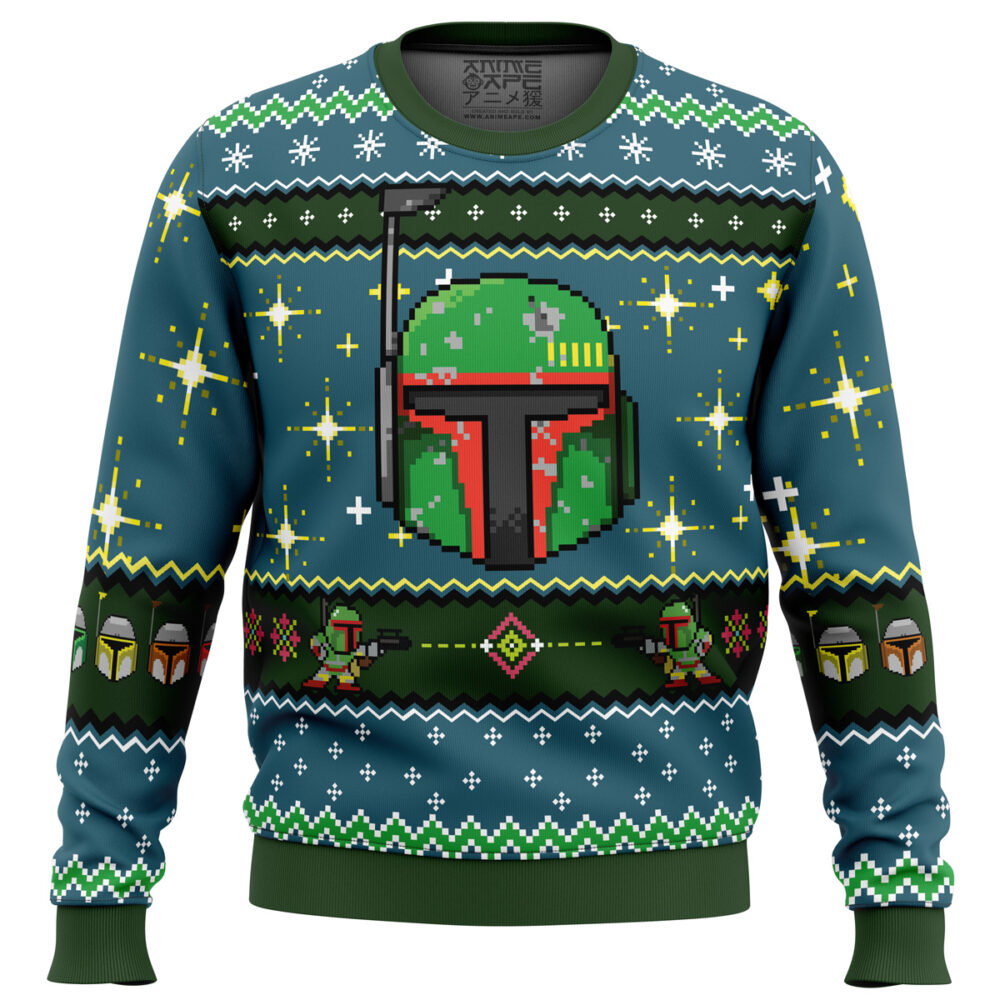 Boba Fett Ugly Christmas Sweater - Holiday Jumper Sweatshirt - Narides