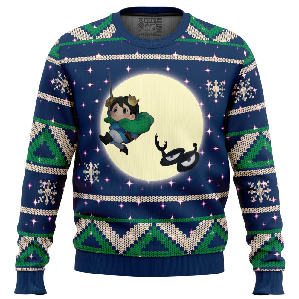 Bojji and Kage Full Moon Ranking of Kings Ugly Christmas Sweater - Holiday Jumper Sweatshirt - Narides