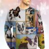 Boston Terrier Color Kvh Christmas Crewneck Sweatshirts Merry Christmas Ugly Sweater - Narides