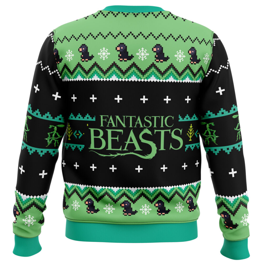 Bowtruckle Fantastic Beasts Ugly Christmas Sweater - Holiday Jumper Sweatshirt - Narides