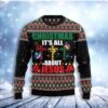 Butterfly All About Jesus Christmas Ugly Sweater - Narides