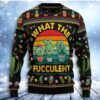 Cactus What The Fucculent Christmas Awesome Ugly Sweater - Narides