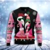 Candy Cane Flamingo Christmas Ugly Sweater - Narides