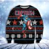 Captain America Black Christmas Limited Ugly Sweater - Narides