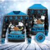 Carolina Panthers Joe Cool Snoopy Christmas Awesome Ugly Sweater - Narides