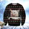 Cat Getting Yelled Christmas Ugly Sweater - Narides