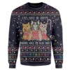 Cats Make Me Happy Christmas Awesome Ugly Sweater - Narides