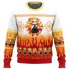 Chibi Christmas Kyojuro Rengoku Demon Slayer Ugly Christmas Sweater - Holiday Jumper Sweatshirt - Narides