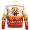 Chibi Christmas Kyojuro Rengoku Demon Slayer Ugly Christmas Sweatshirt - Narides