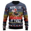 Chicken It Twice Christmas Jumper Awesome Ugly Sweater - Narides