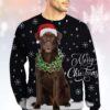 Chocolate Labrador Retriever Merry Christmas Kvh Christmas Awesome Ugly Sweater - Narides