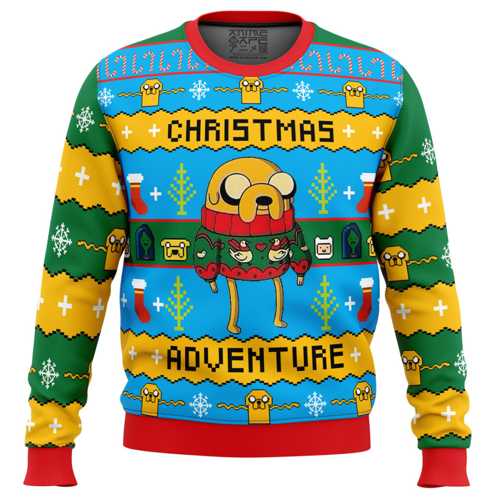 Christmas Adventure Time Ugly Christmas Sweater - Holiday Jumper Sweatshirt - Narides