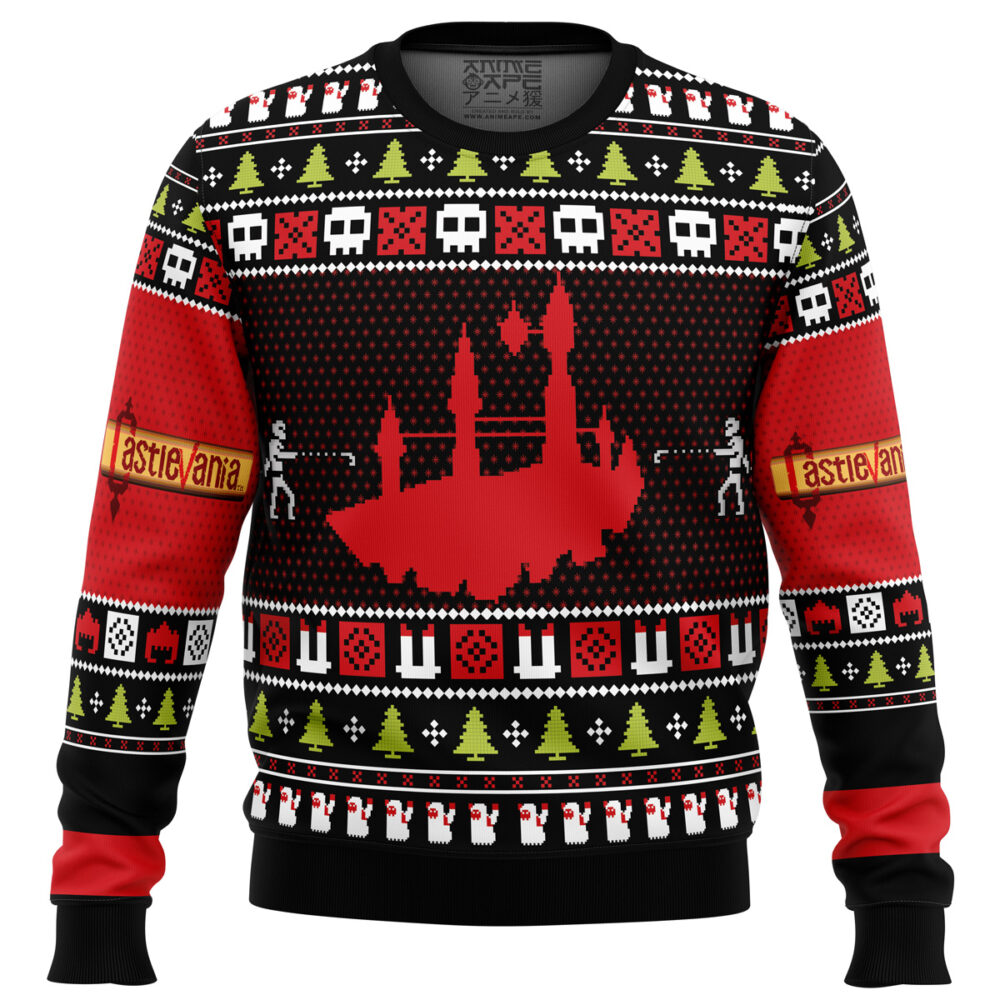 Christmas Castlevania Ugly Christmas Sweater - Holiday Jumper Sweatshirt - Narides